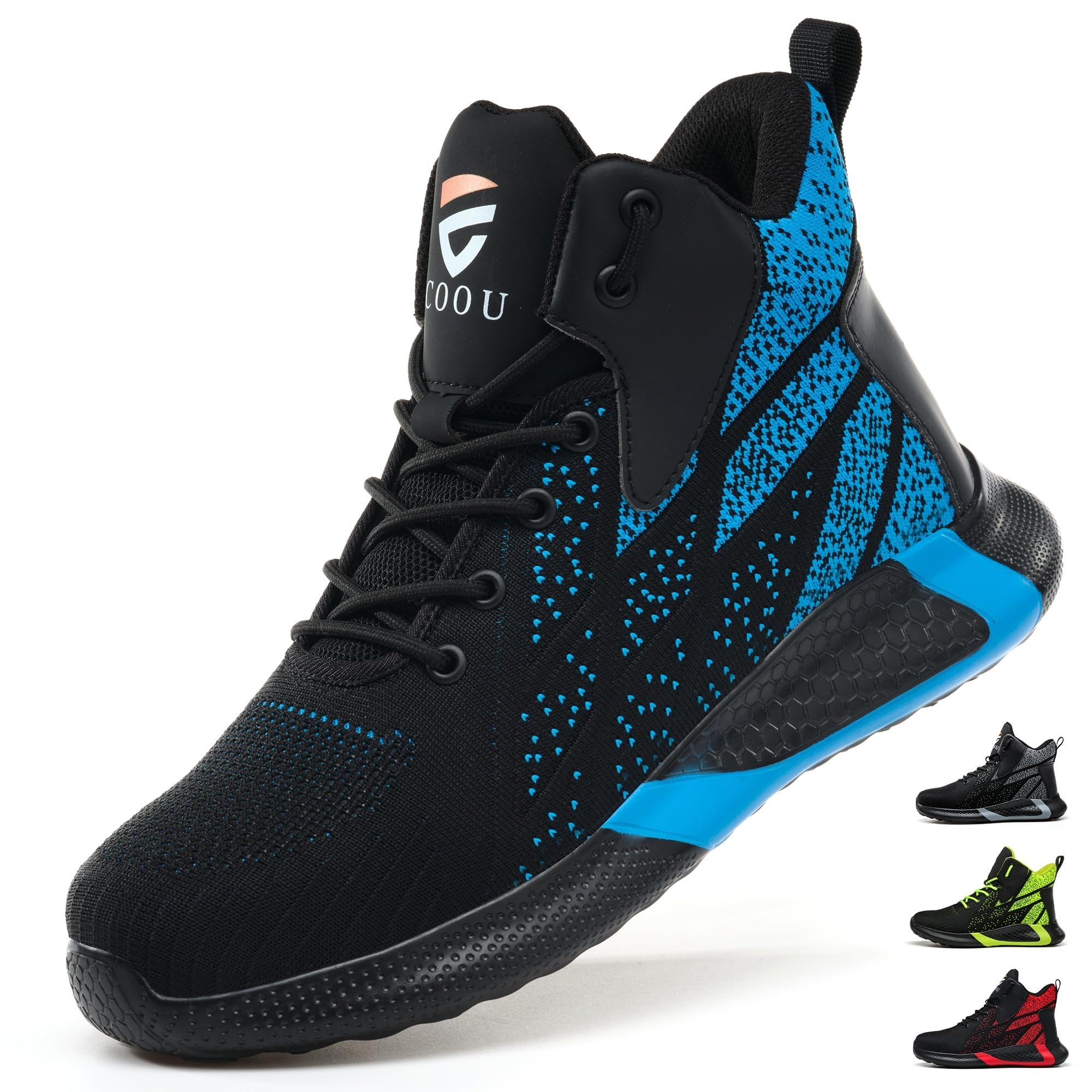 Chaussures de Sécurité Hommes Femmes Montante Basket de Sécurité Haute Légère Chaussures de Travail Embout Acier Confortable 35-48 EU