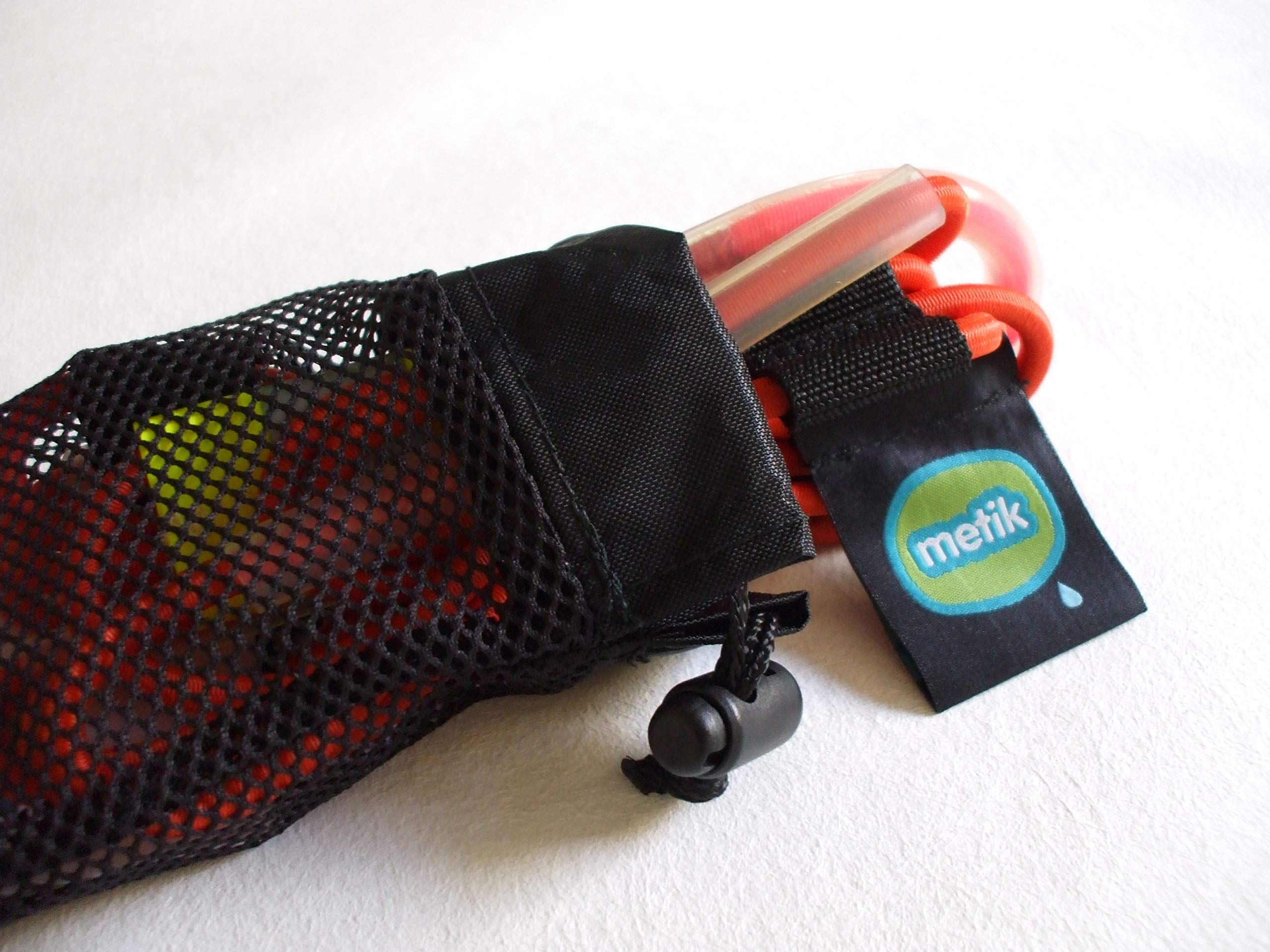 Goma elástica Metik, Sistema de Remolque para Ciclismo y Otros Deportes, Naranja