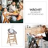 hauck Alpha+ Newborn Set Deluxe - Baby Wooden High Chair from Birth with Reclining Function - Includes Attachment for Newborns & Seat Cushion - Grows with Your Child - Adjustable - Natural