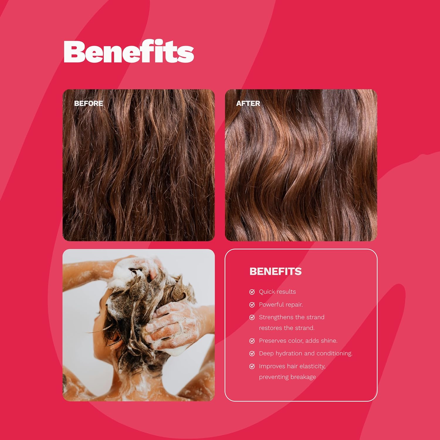 SOS Hair Repair Kit by Ginger Milk Natural Care | 4-Step Deep Repair & Hydration System | For Dry, Damaged & Color-Treated Hair | With Hyaluronic Acid, Keratin, Argan Oil | Salon Results at Home