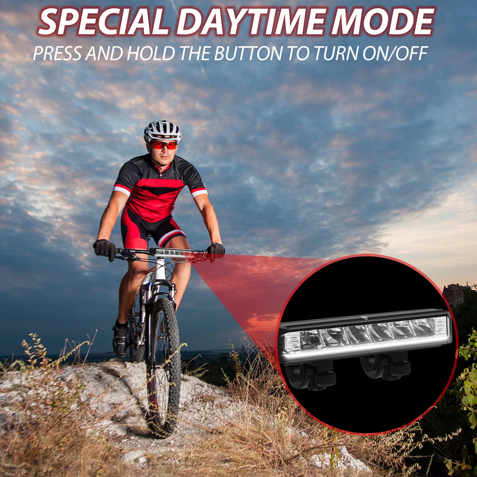 Luci Bici DONPEREGRINO SN-800 - Anteriore 800 Lumen E Posteriore 80 Lumen - Ricaricabile USB-C - Impermeabile - Foto 6