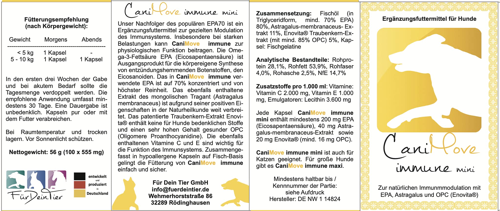Immune mini (100 Kps), Booster zum Immunsystem stärken und modulieren, für Immunobalance, mit EPA, Tragant und OPC