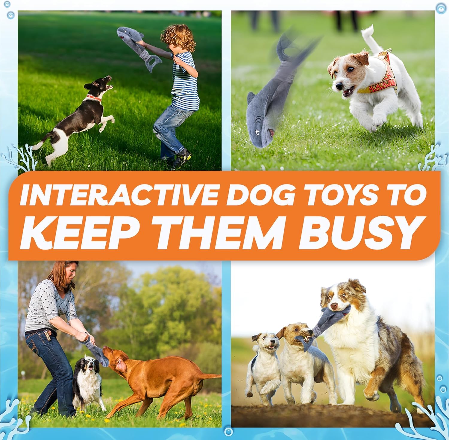 LEGEND SANDY Dog Toys for Aggressive Chewers Large Dog Toys to Keep Them Busy, Interactive Squeaky Pet Toys, Tug of War - Image 4