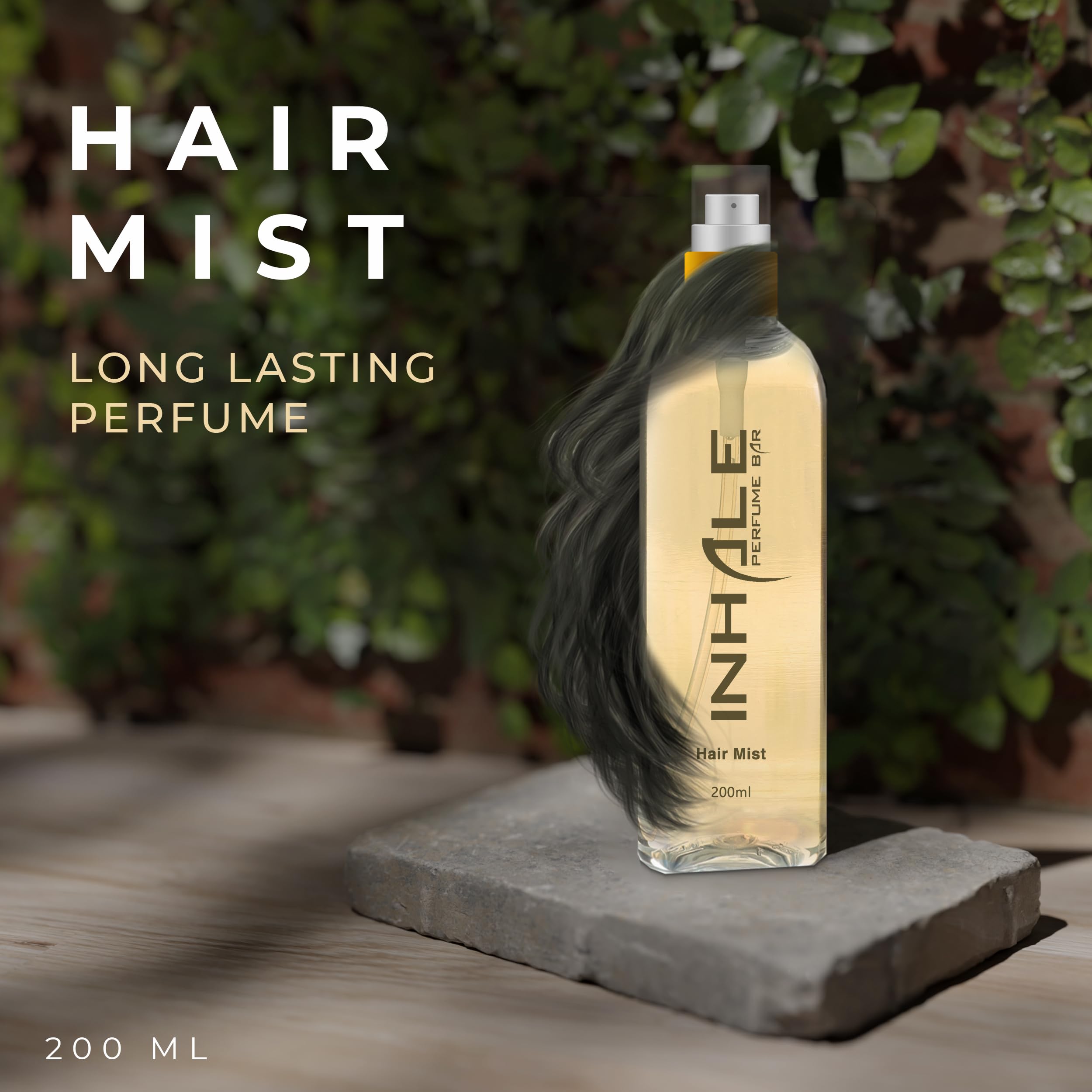 Inhale Hair Mist - Perfume para el cabello, 200 ml, aceite de fragancia acuática, glicerina con aceite de almendra dulce, alcohol denato