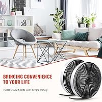 Vista 12 de Zonon 4 rollos de tiras de fieltro de 120 pulgadas con cinta adhesiva de fieltro para muebles, rollos de tiras autoadhesivas de poliéster resistente