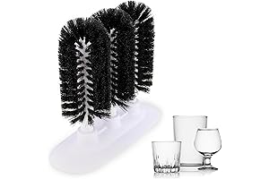 Glass Cleaning Brush, Effortless Triple-Glass Cleaning Power