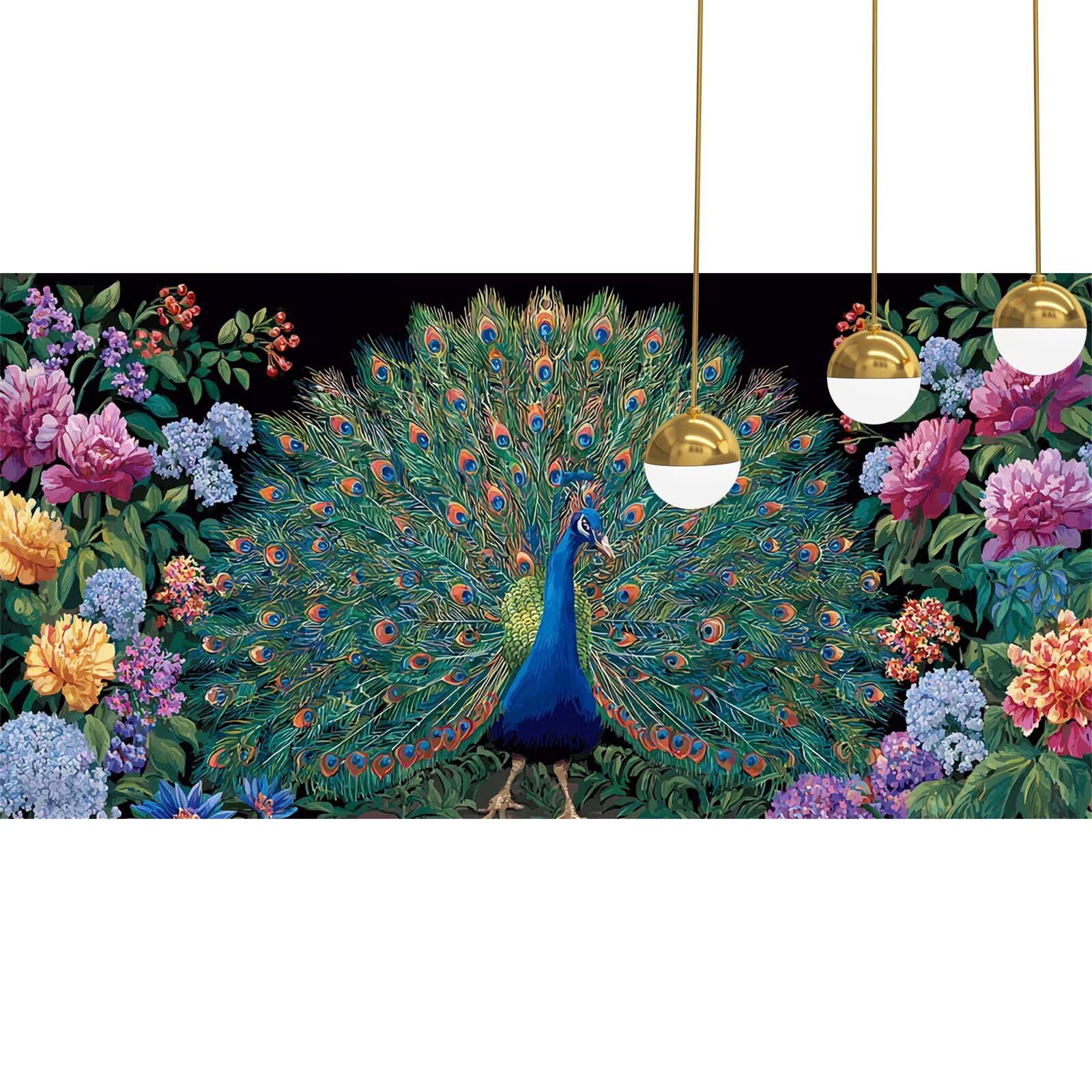 Diamentowe malowanie paw haft diamentowy duży rozmiar 60 x 120 cm diamentowy obraz kompletny zestaw, DIY diamentowe malowanie dziecko kryształ kryształ ścieg krzyżykowy ręczna aktywność dla dorosłych