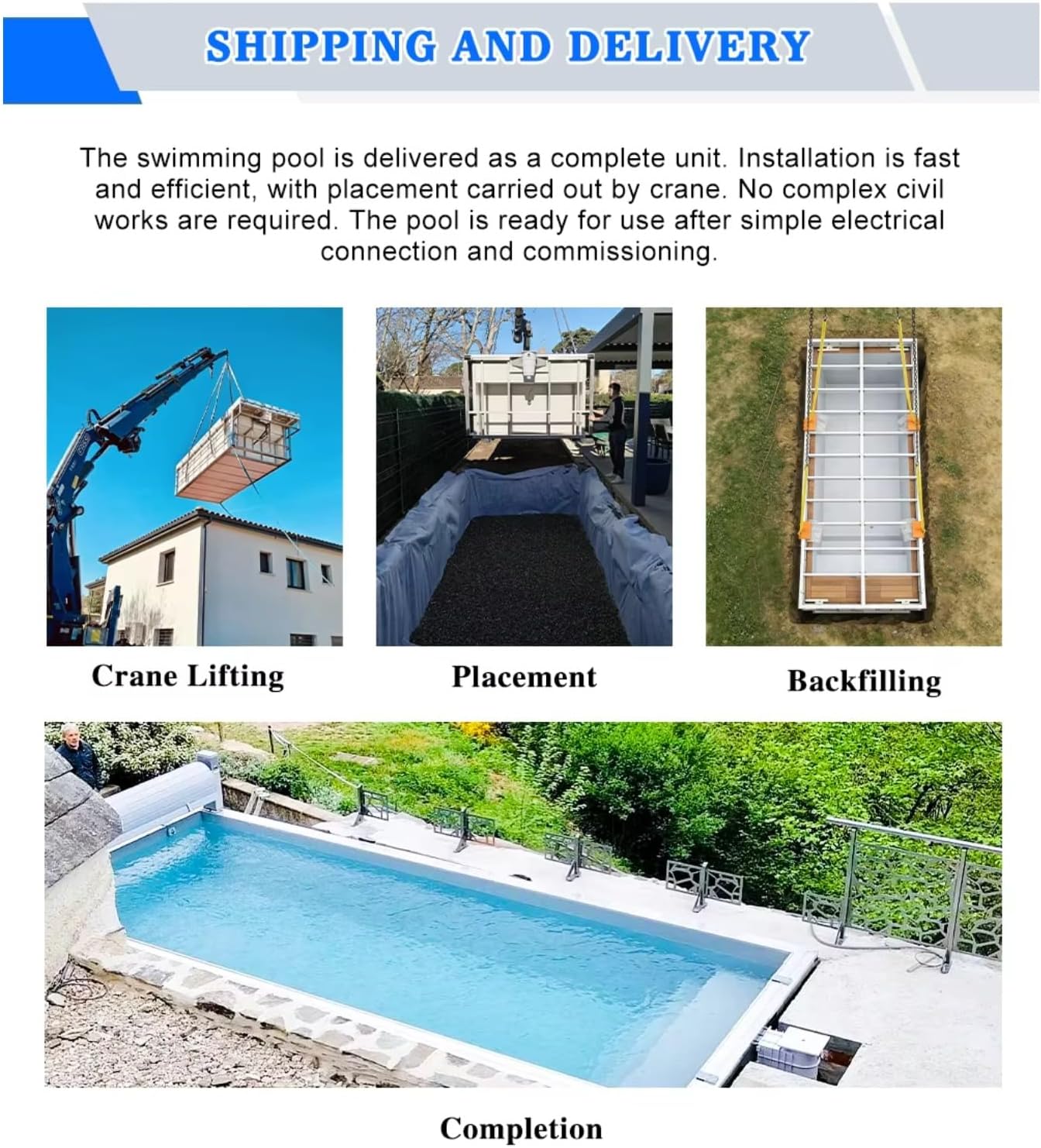 Above Ground Swimming Pool Above Ground Structure for Outdoor Water Games, Parties, and Daily Relaxation