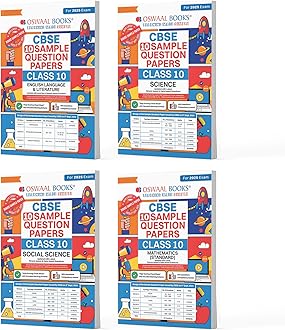 Oswaal CBSE Sample Question Papers Class 10 English, Science, Social Science & Maths Standard (Set of 4 Books) (For Board Exams 2025) Product Bundle – 11 September 2024