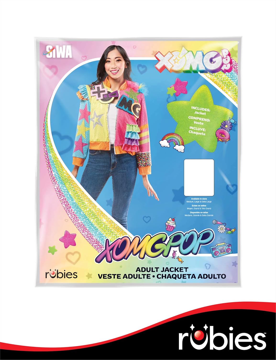 Rubies womens Xomg Pop! Adult Costume Jacket