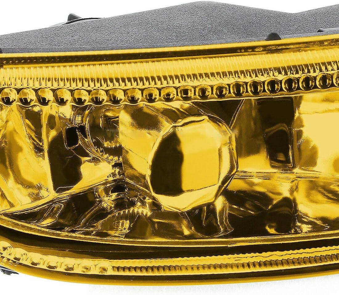 H3 Halogen Fog Lights Lamp Pair 12V 55W Yellow Lens - Direct Fit for 2001-2002 Corolla (LH/RH Set) OE 81220-02030 81210-02040 LH+RH