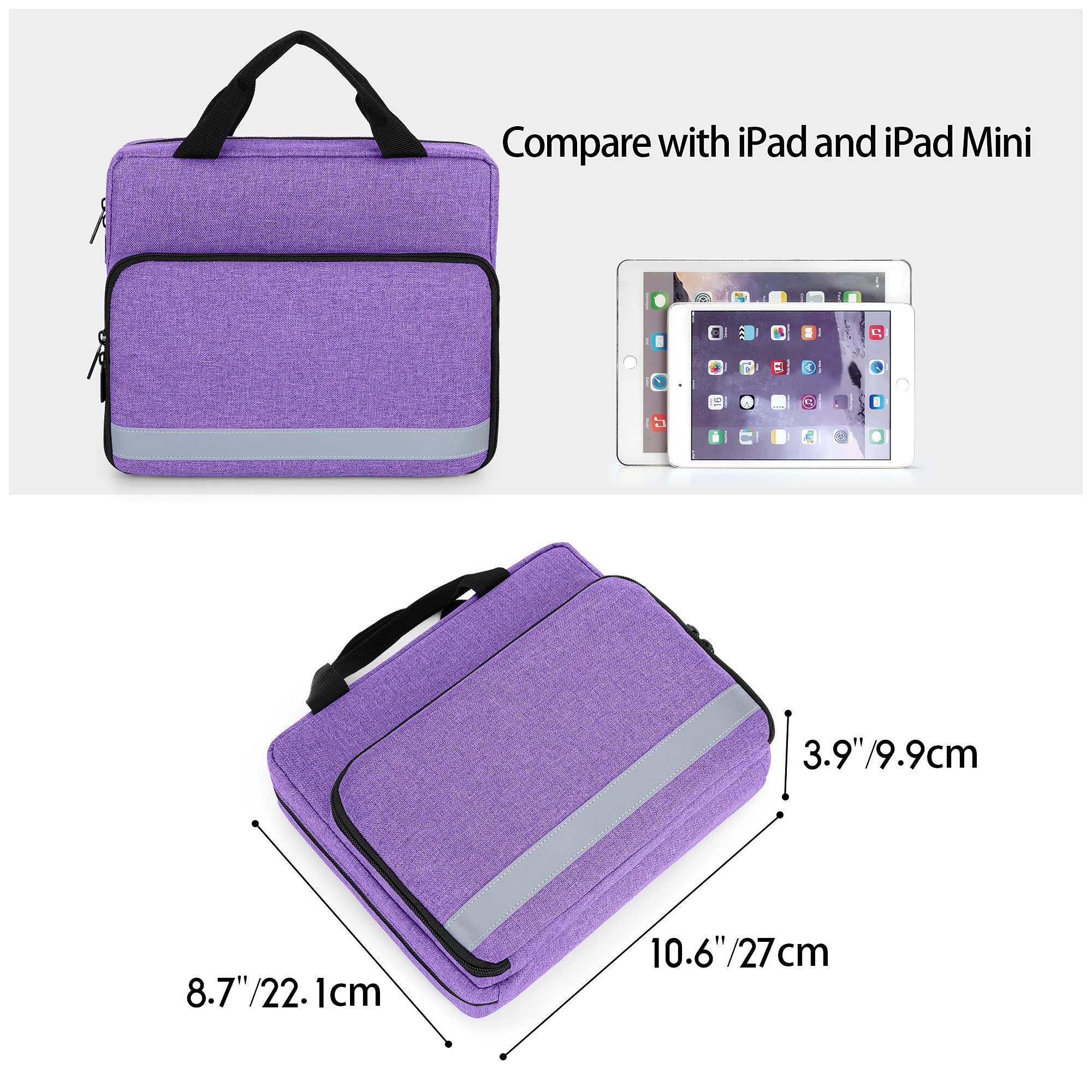 Trunab Bolsa de Estetoscopio Estuche para Estetoscopio Púrpura, Compatible con 3M Littmann/MDF/ADC y Otros Accesorios, Botiquín de Primeros Auxilios Vacío, Bolsa de Farmacia con Varias Bolsitas