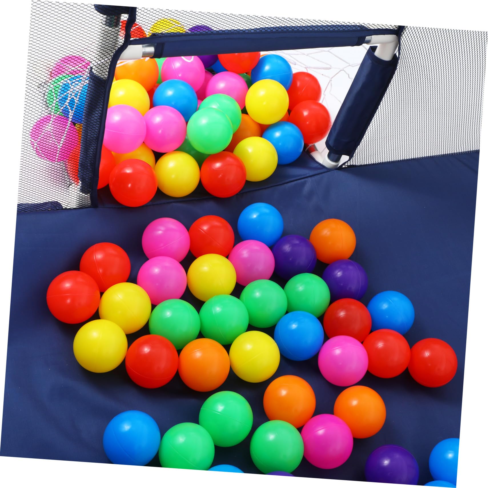 TOYANDONA Balones de Juego Redondas 100 Piezas de Plástico para Niños | Piscina de Bolas y Sala de Trampolín, Uso en Boxes y Fiestas, Coloridas Color Aleatorio