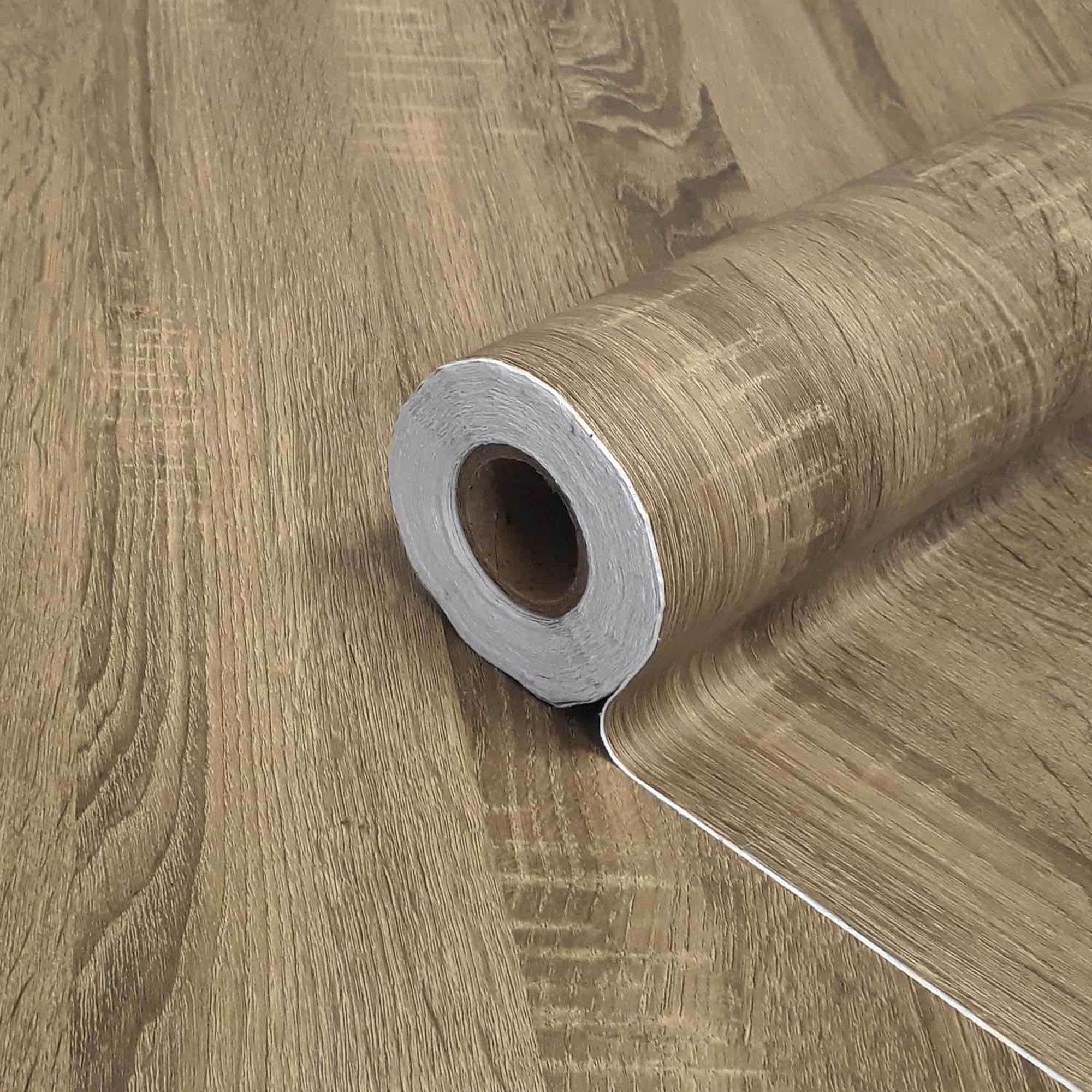 Extra Strong Laminated Self-Adhesive Wood Film Dark Oak Boston – Adhesive and Decorative Film for Furniture, Doors, Kitchen, Cabinets, Tables 90 cm × 210 cm