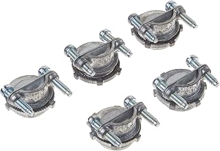Hubbell Raco Hubbell-Raco 2711B5 Connector, Squeeze, NMSC Cable, 1/2-Inch, Zinc, 20-Pack