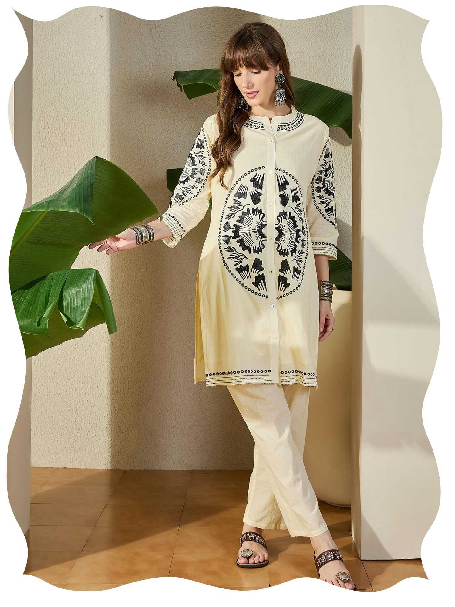 indo era Women's Catton Ethnic Co-Ord Set | Kurta Pant Set | Kurta Palazzo Set | Stylish Cotton Suit Set for Women,11948 | Cord Set For Women Cotton |-picture-19