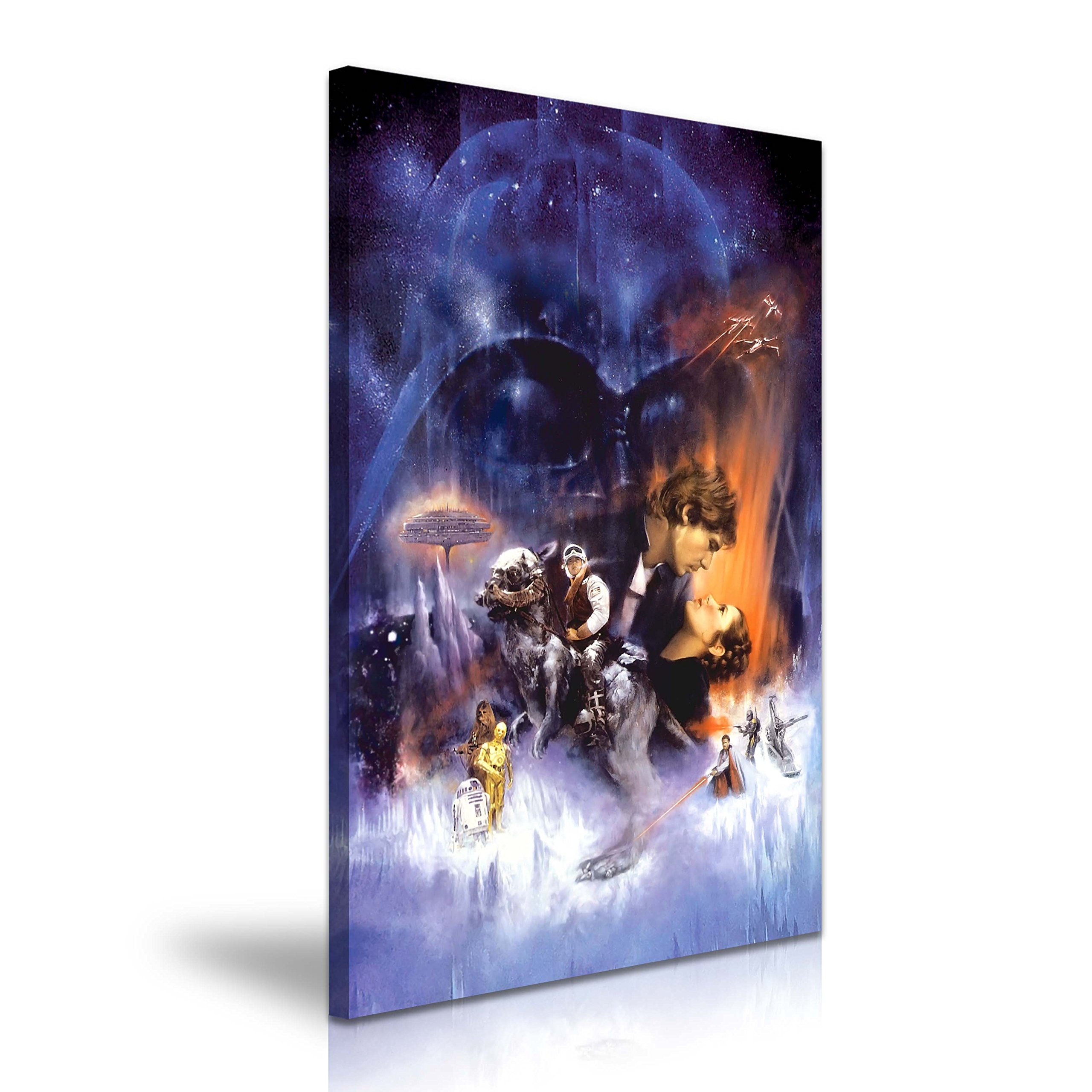 Star Wars The Empire Strikes Back Movie Poster Canvas Art Print Best Gift for Modern Family Home Office Hotel School Pub Decoration (S: 31cm X 46cm)