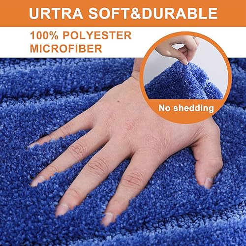 Miniatura 5 de BEQHAUSE -Alfombras de baño, antideslizantes, suaves, gruesas, absorbentes para el suelo, lavables a máquina, de secado rápido, para ducha y bañera,