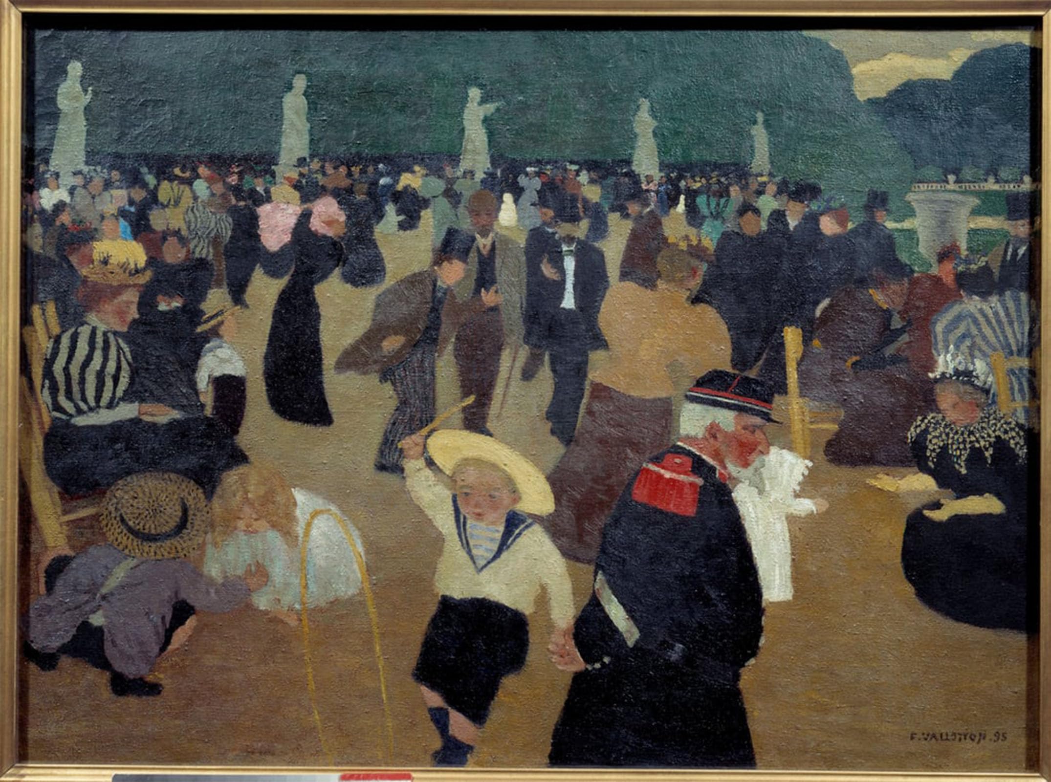 POSTERIIk Vintage Art Print Images Pictures Print Le jardin du Luxembourg by Felix Edouard Vallotton Modern Colour Posters for Office Home Decor 60x90cm