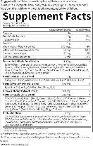Miniatura 5 de Garden of Life - Complemento vegetal de alimentos enteros  Polvo dietético de alimentos perfectos para alimentos verdes 493 onzas140 g