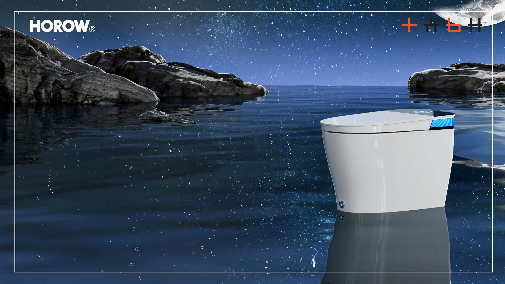 HOROW T38 Artistic Smart Toilet, Bidet Toilet with Powerful Flush