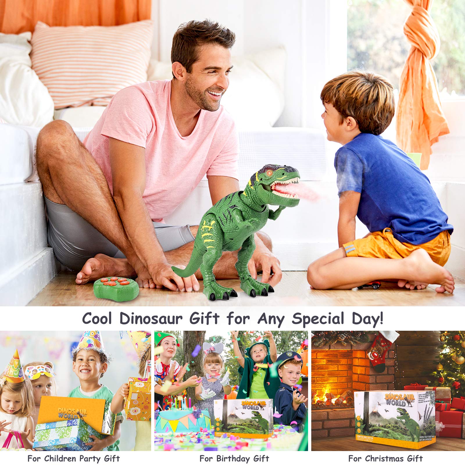 BAZOVE Dinosaur Toys for Kids 35 Year Old Boys Girls LED Light Up