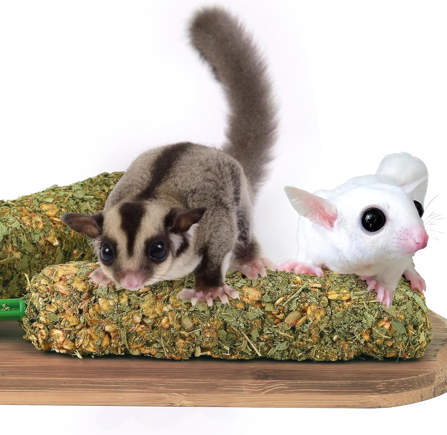 2PCS Sugar Glider Chew Sticks Natural Eucalyptus Chew Toy Hanging Cage Enrichment Wooden Chew Sticks for Sugar Gliders, Hamsters, Guinea Pigs, Chinchillas, Small Animals (Cylindrical)