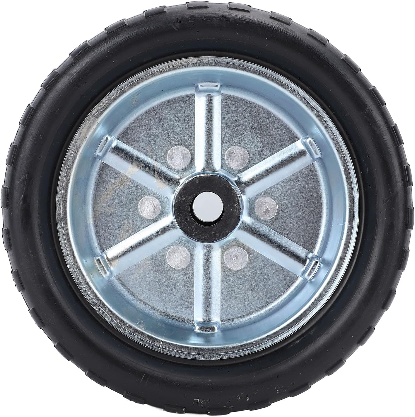 Trailer Jack Wheel Replacement, Heavy Duty Iron and Rubber, 10 Inch RV Jack Wheel for Easy Installation and 2000lbs Capacity