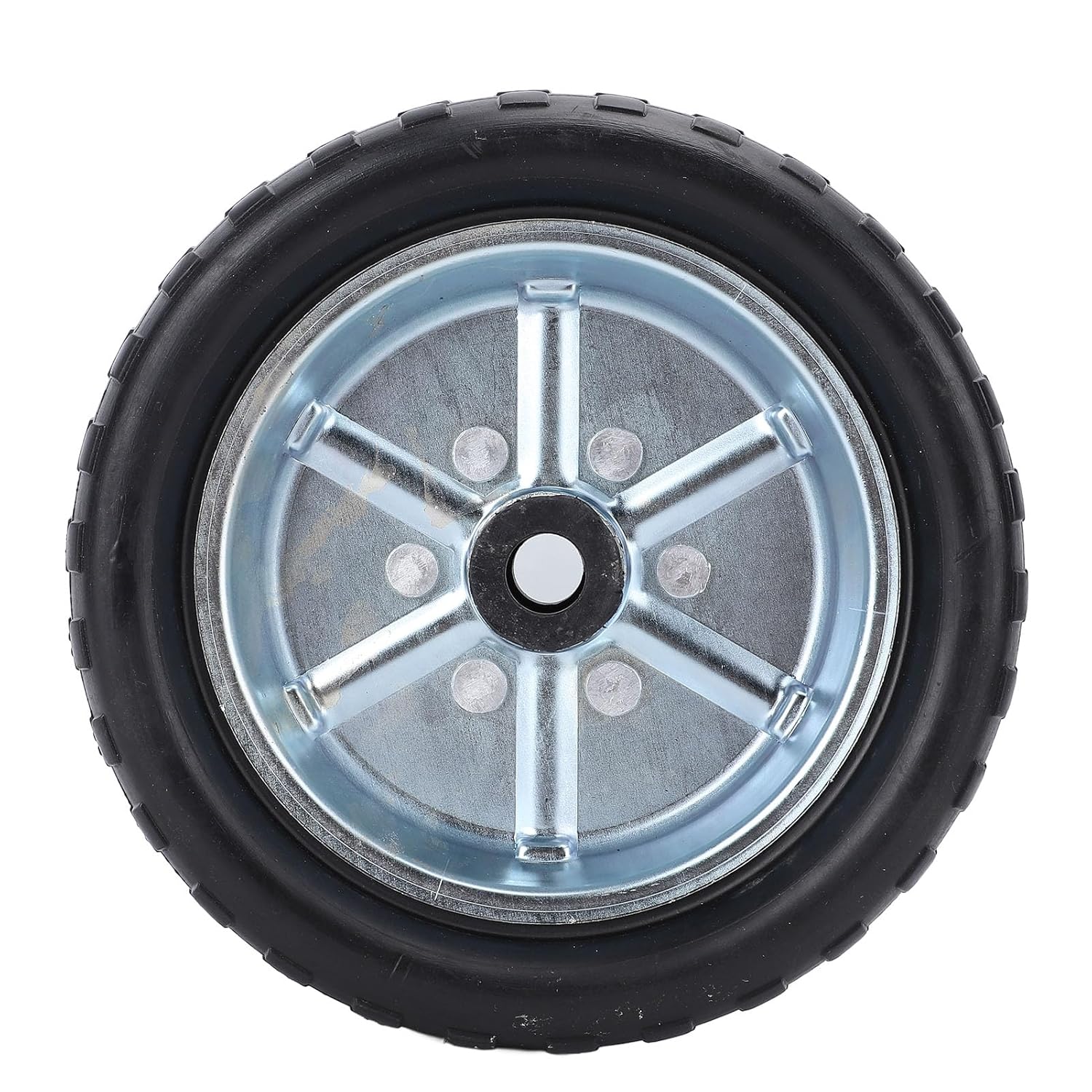 WALFRONT Trailer Jack Wheel Replacement, Strong Capacity Iron Rubber Caster Wheel, 10 Inch RV Trailer Jack Caster for Boat Trailers