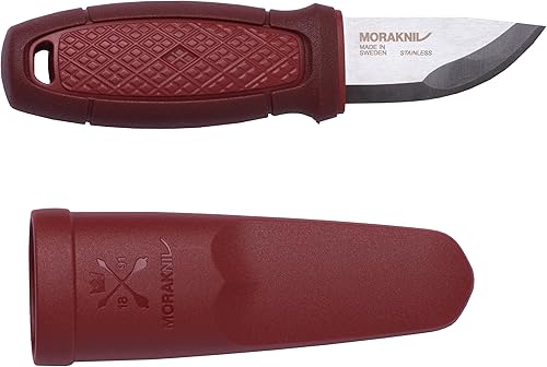 Cuchillo con hoja de acero inoxidable Morakniv Eldris y vaina de plástico