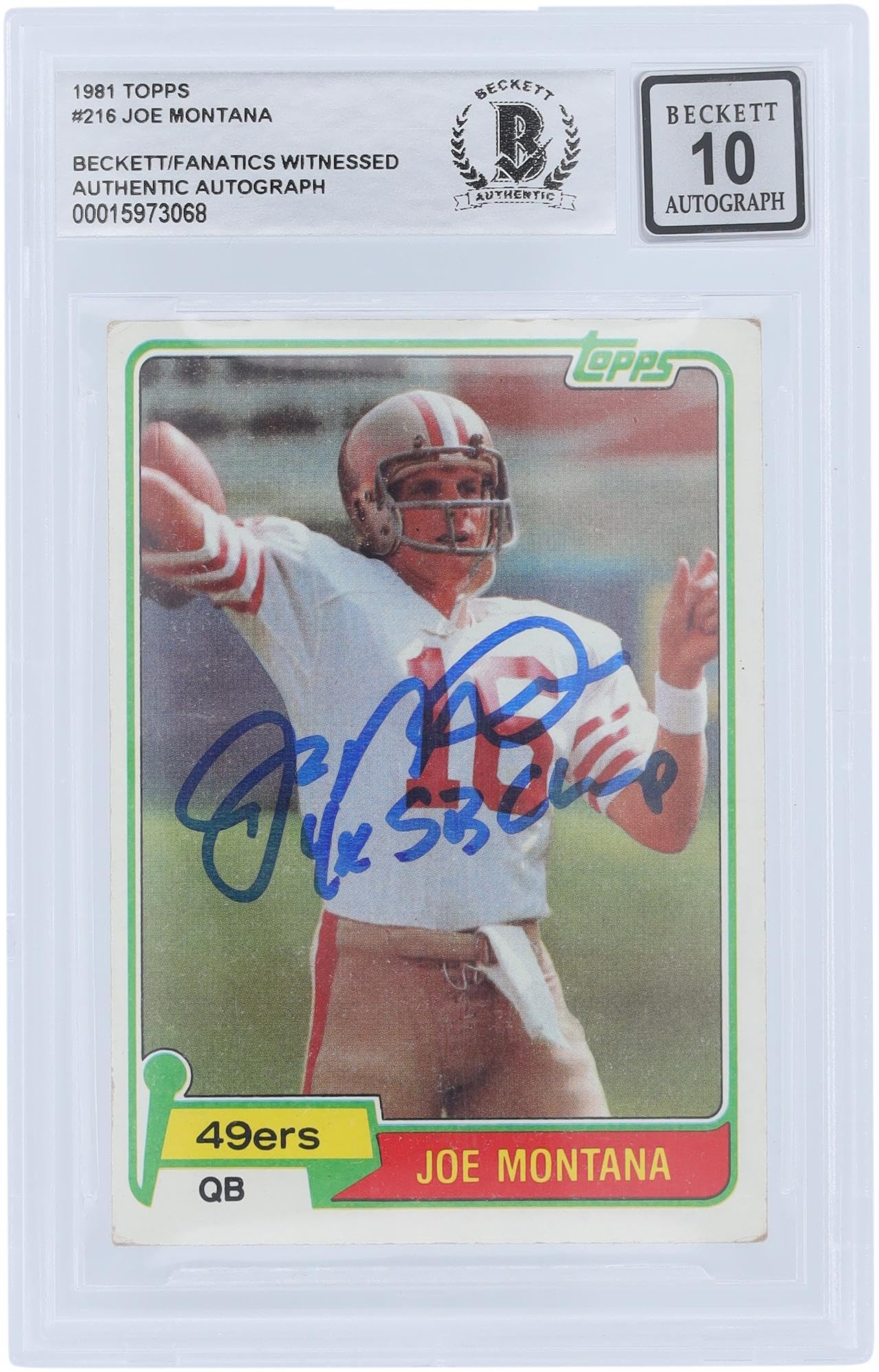 Amazon.com: Joe Montana San Francisco 49ers Autographed 1980 Topps