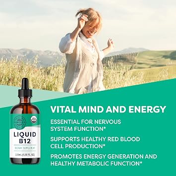 VIMERGY NutriDense Elderberry + Zinc Berrylicious Immunity* Chewables (60 Count) & Liquid B12 (115 mL)