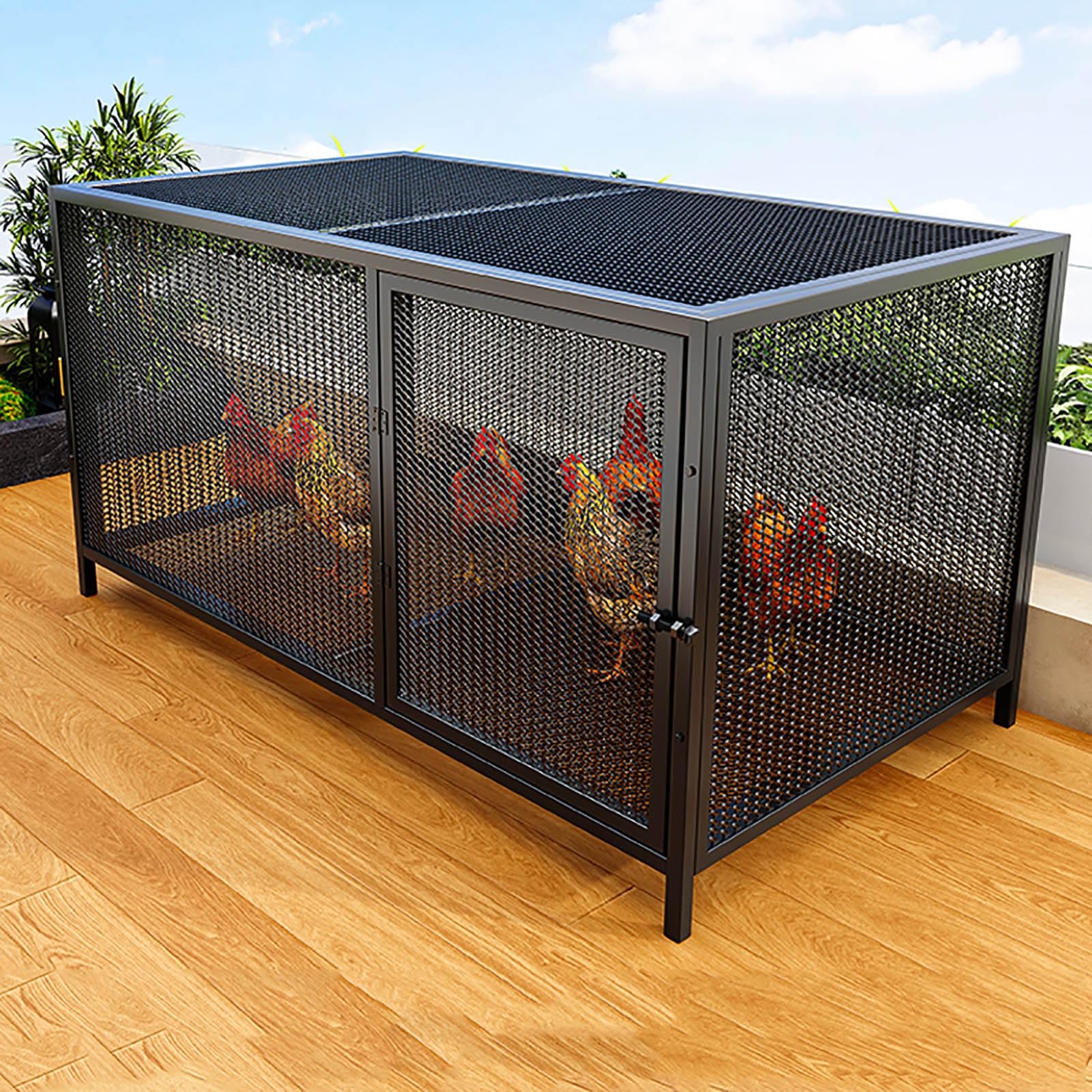 Gallinero grande con diseño de tragaluz para patio trasero y granja de aves de corral