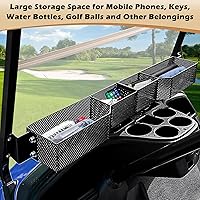 Vista 7 de MOSNAI Golf Cart Front Inner Basket Dash Storage/Tray Organizer, Golf Cart Inner Storage Utility and Durable Basket