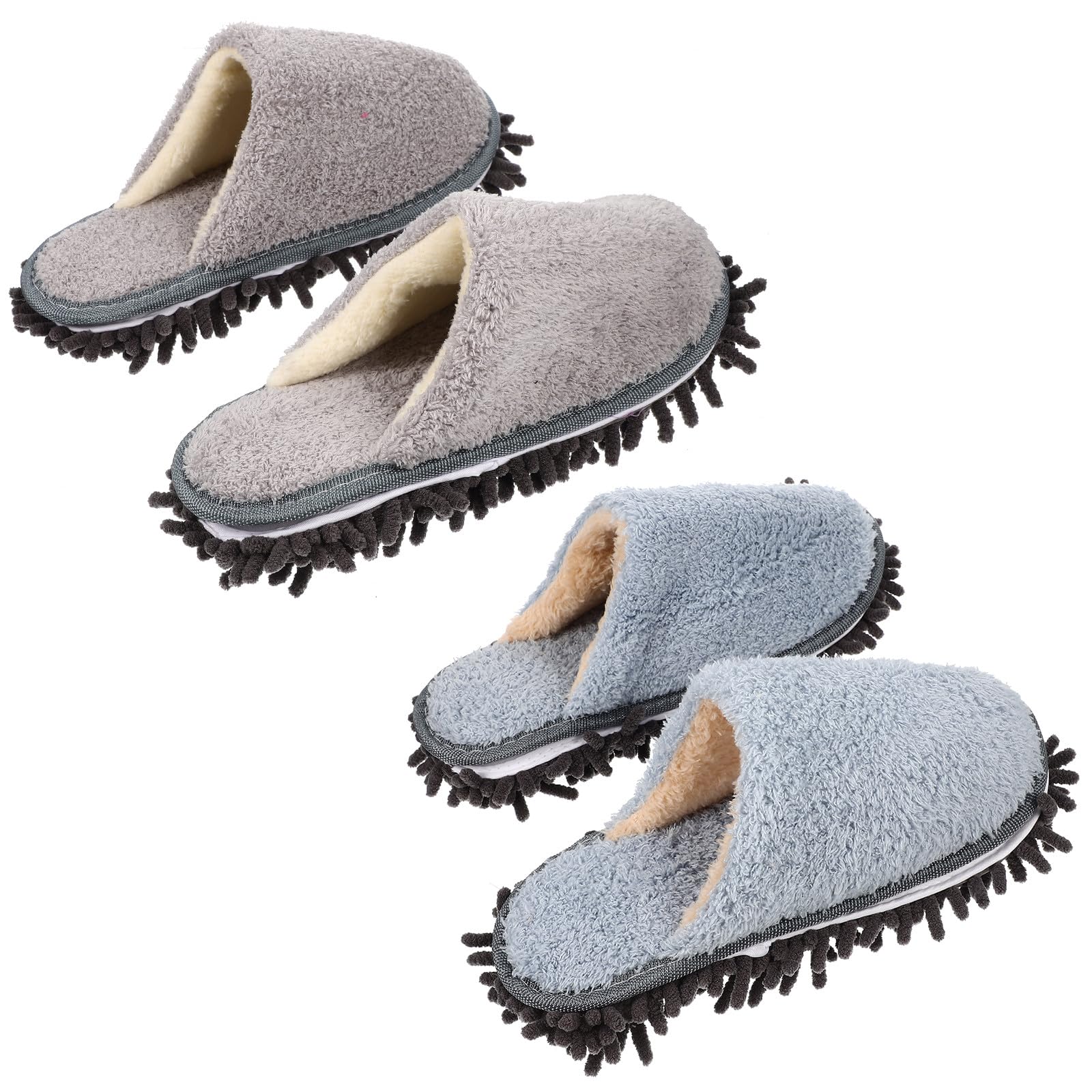 Pantoufles-serpillères de maison en flanelle, complices de vos moments de détente en famille