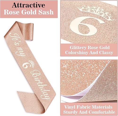 Miniatura 175 de Decoraciones de cumpleaños de 3 años para niñas; banda, corona/tiara, velas y adorno para pastel de cumpleaños de 3 años; regalos y decoraciones