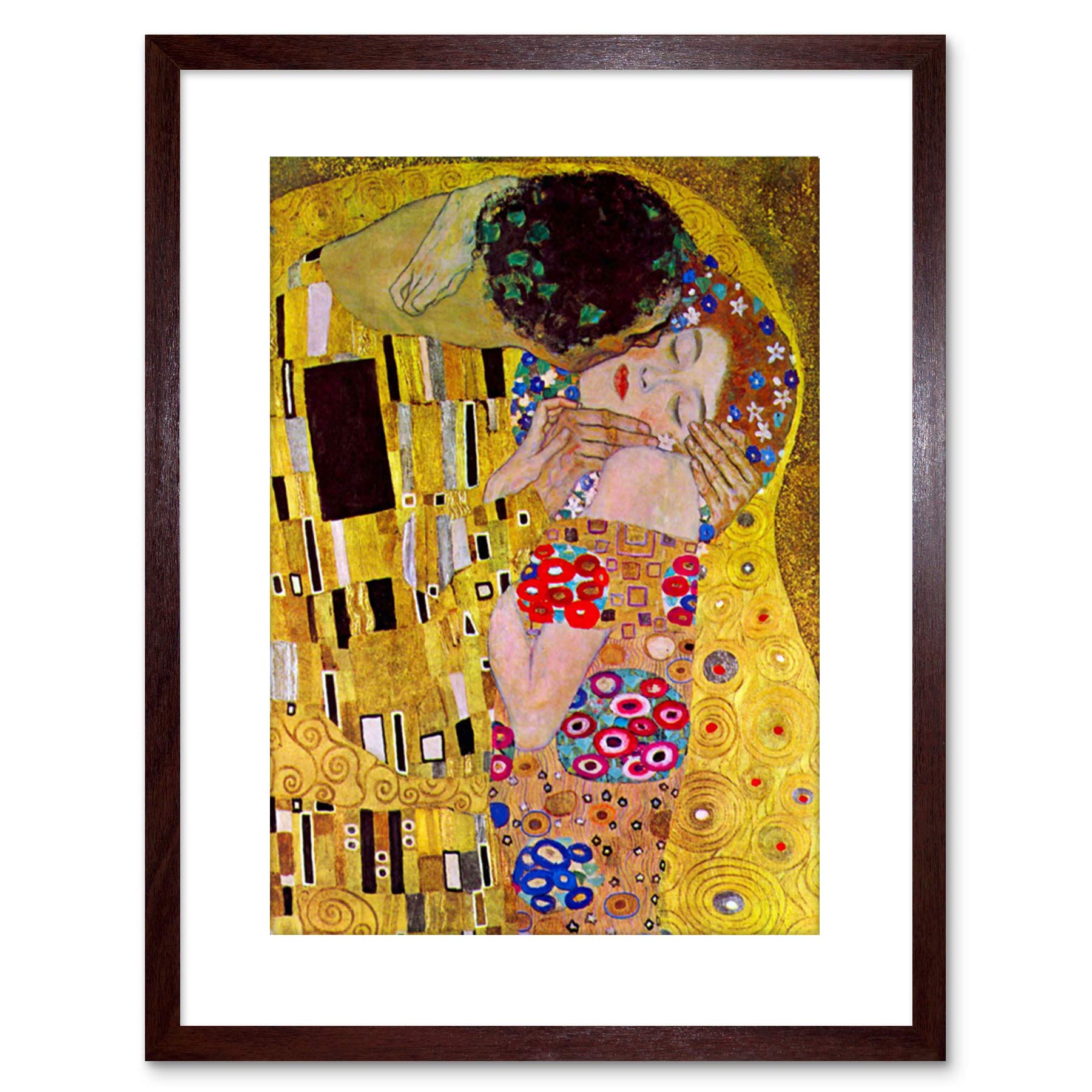 Wee Blue Coo Klimt The Kiss Old Master Painting Reproduction Framed Wall Art Print