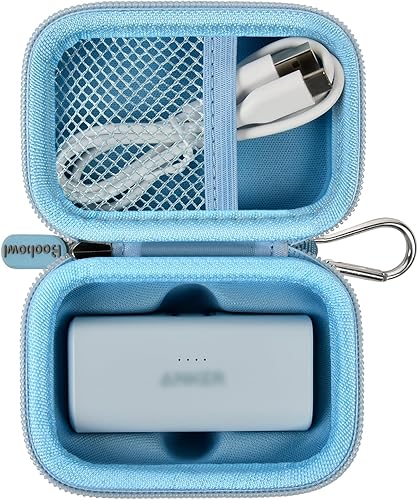 Miniatura 1 de Boobowl Funda compatible con el cargador portátil Anker Nano, 5,000 Mah, con conector Lightning incorporado, soporte de almacenamiento de batería de