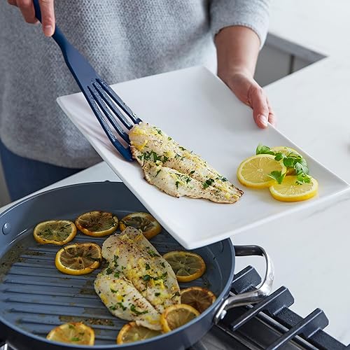 Miniatura 2 de GreenPan Juego de utensilios de cocina de silicona de 6 piezas y soporte, cuchara, espátulas, batidor, cucharón, herramientas de cocina