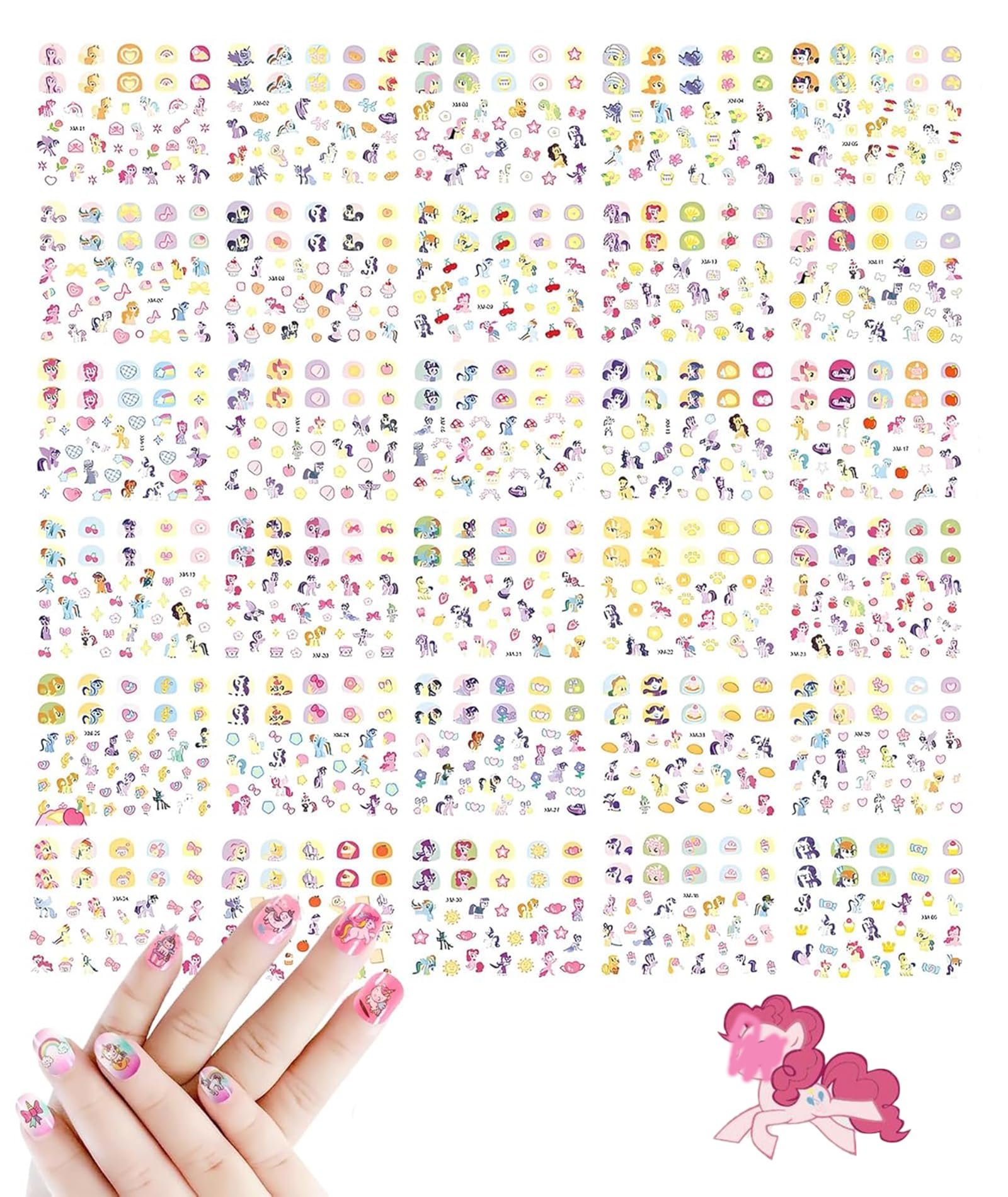 30 Pcs Nail Stickers for Nail Art, Nails Stickers, Nail Art Sticker, Suitable for DIY Enthusiasts, Parties, Weddings and Creative Games