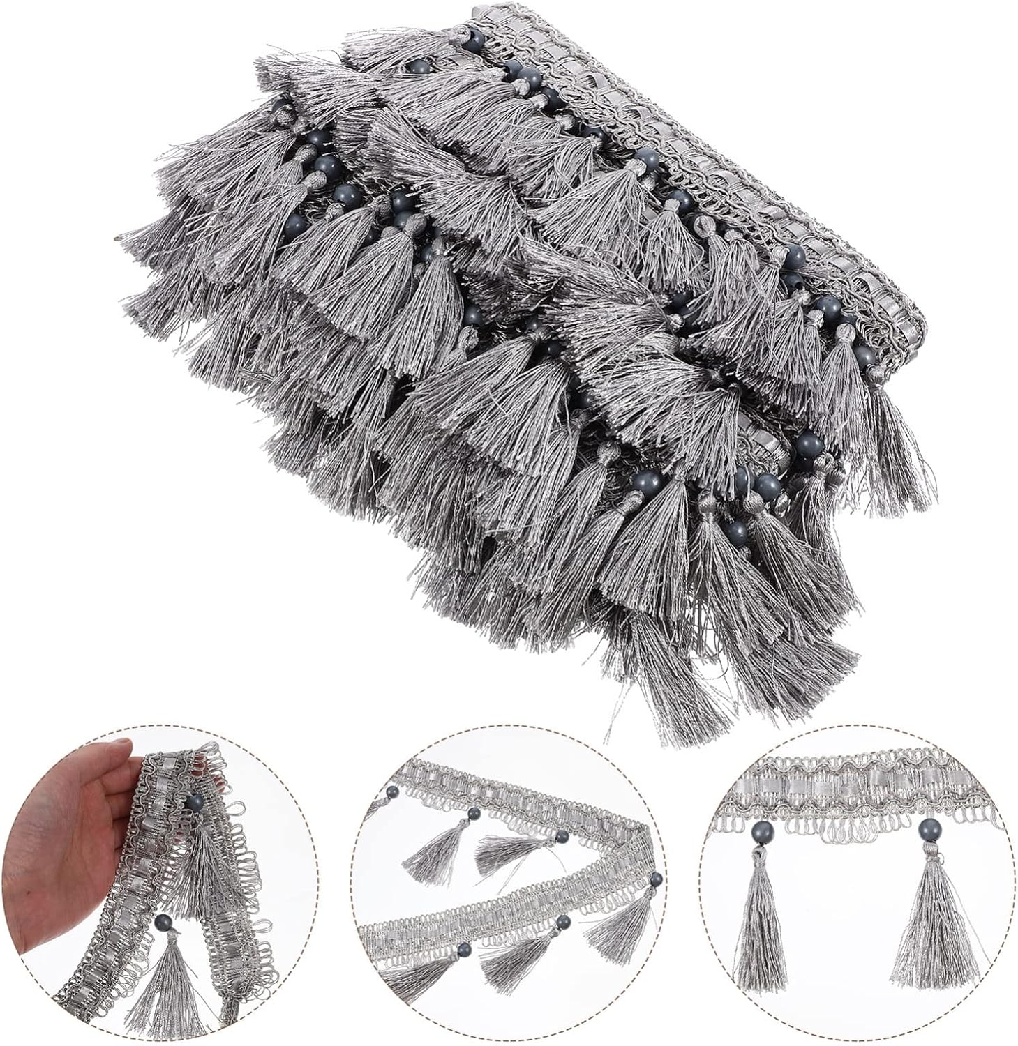Tassel Fringe Trim Polyester DIY Curtain Fringe for Home Decor