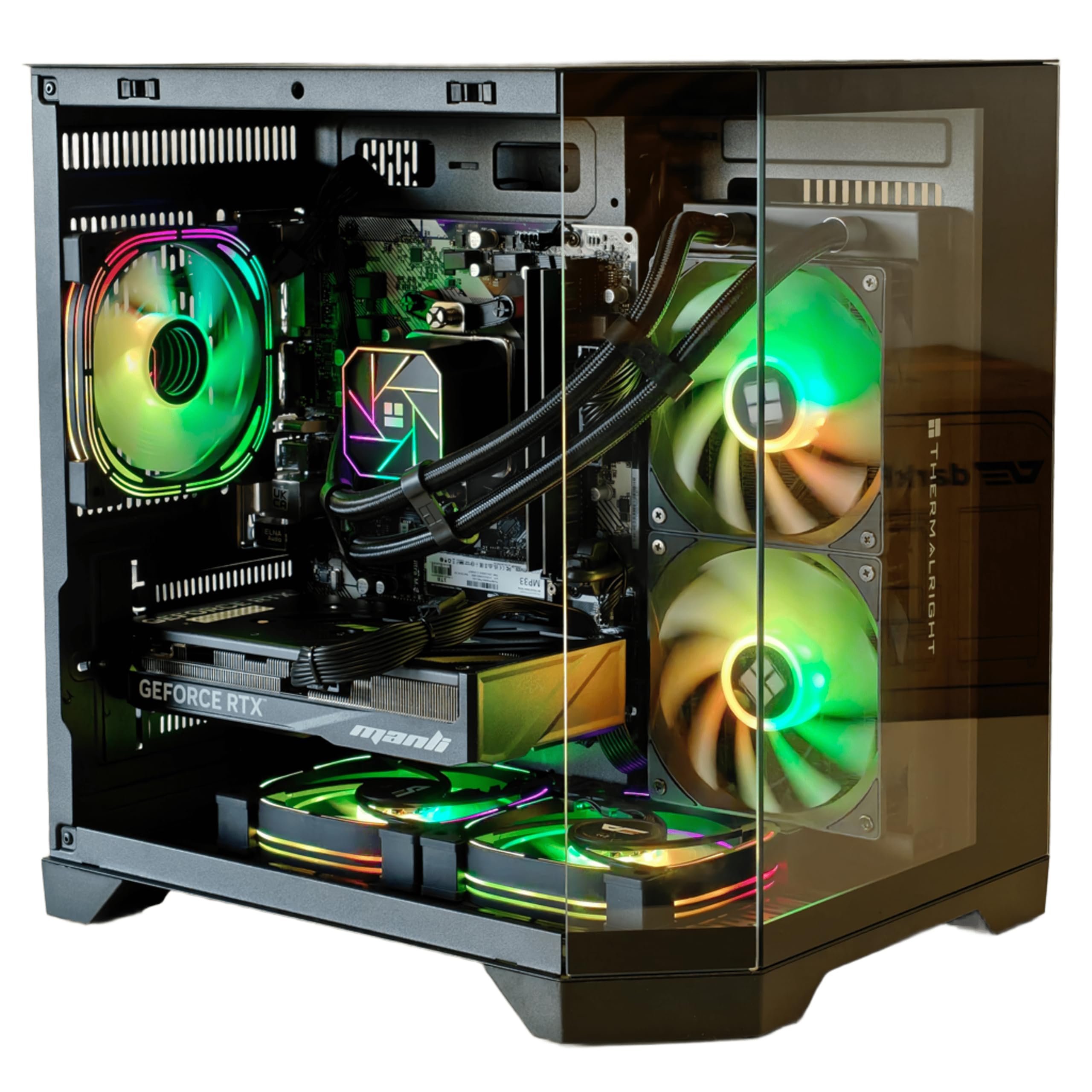 GAMING PC RYZEN 7 5700X UP TO 4.6 | RTX 5060 Ti 16GB GDDR7 | 1TB NVME M.2 | RAM 32GB DDR4 3200MHZ | LIQUID COOLER 2400MM | DF C275| WINDOWS 11 PRO | WIFI READY