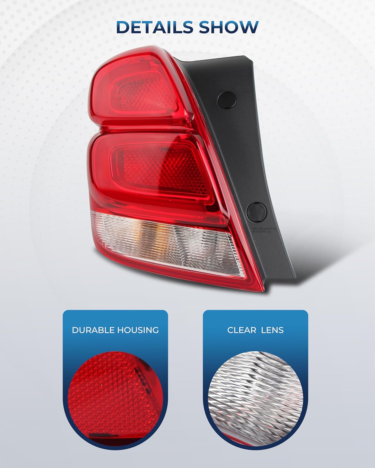 LED Tail Lights Assembly Compatible with 2017-2022 Chevy Trax LT/Premier Left Driver Side Rear Taillights OEM: GM2800298 42750549