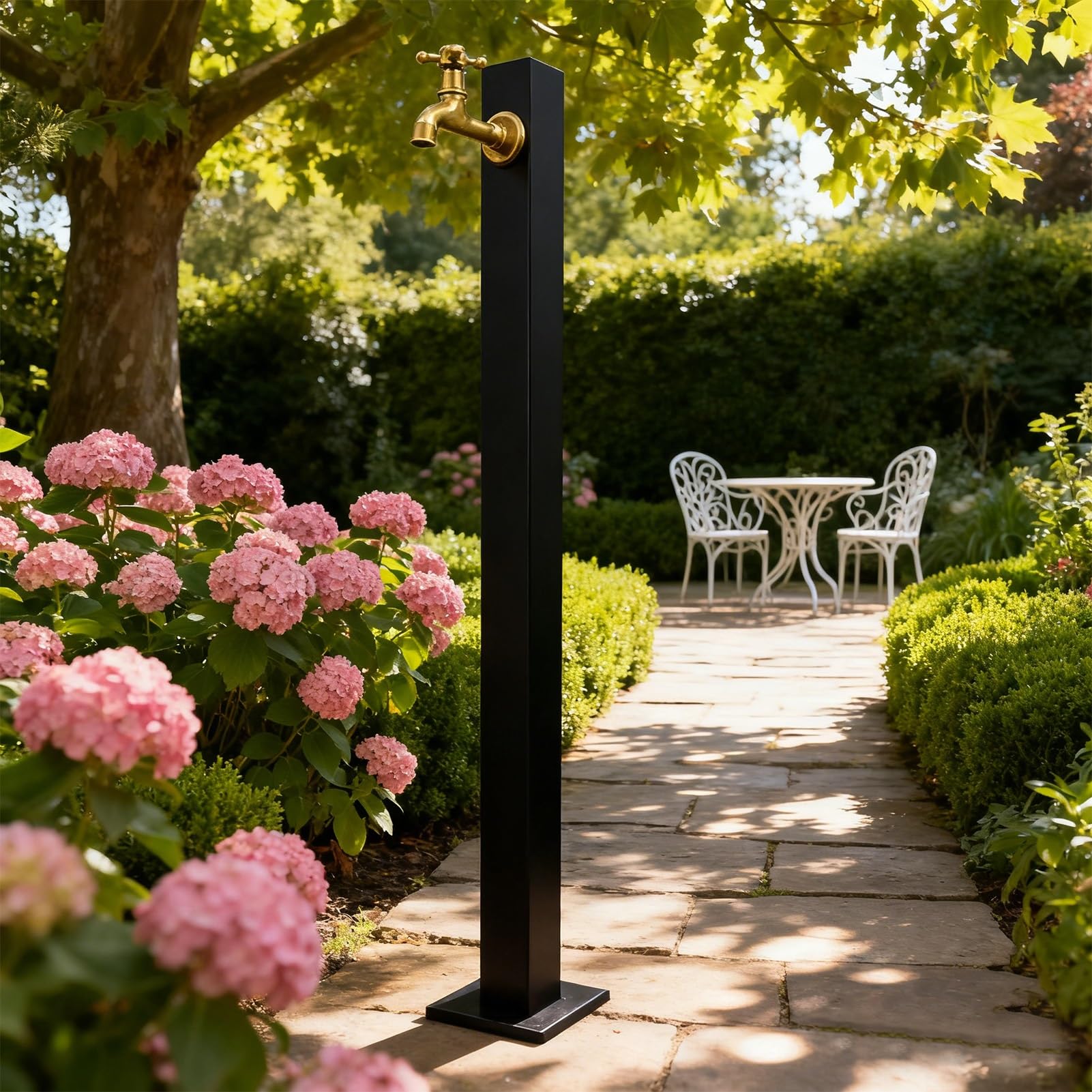 XDLEDMKIZ Stainless Steel Outdoor Water Column with Faucet, Freestanding Yard Hydrant, Antifreeze Frost Free, Irrigation Washing Use