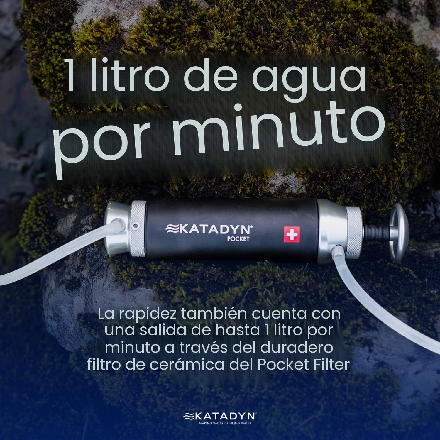 Katadyn, Filtro De Bolsillo Agua 2010000 Unisex Adulto, Preta (Black), Talla Única Paquete De