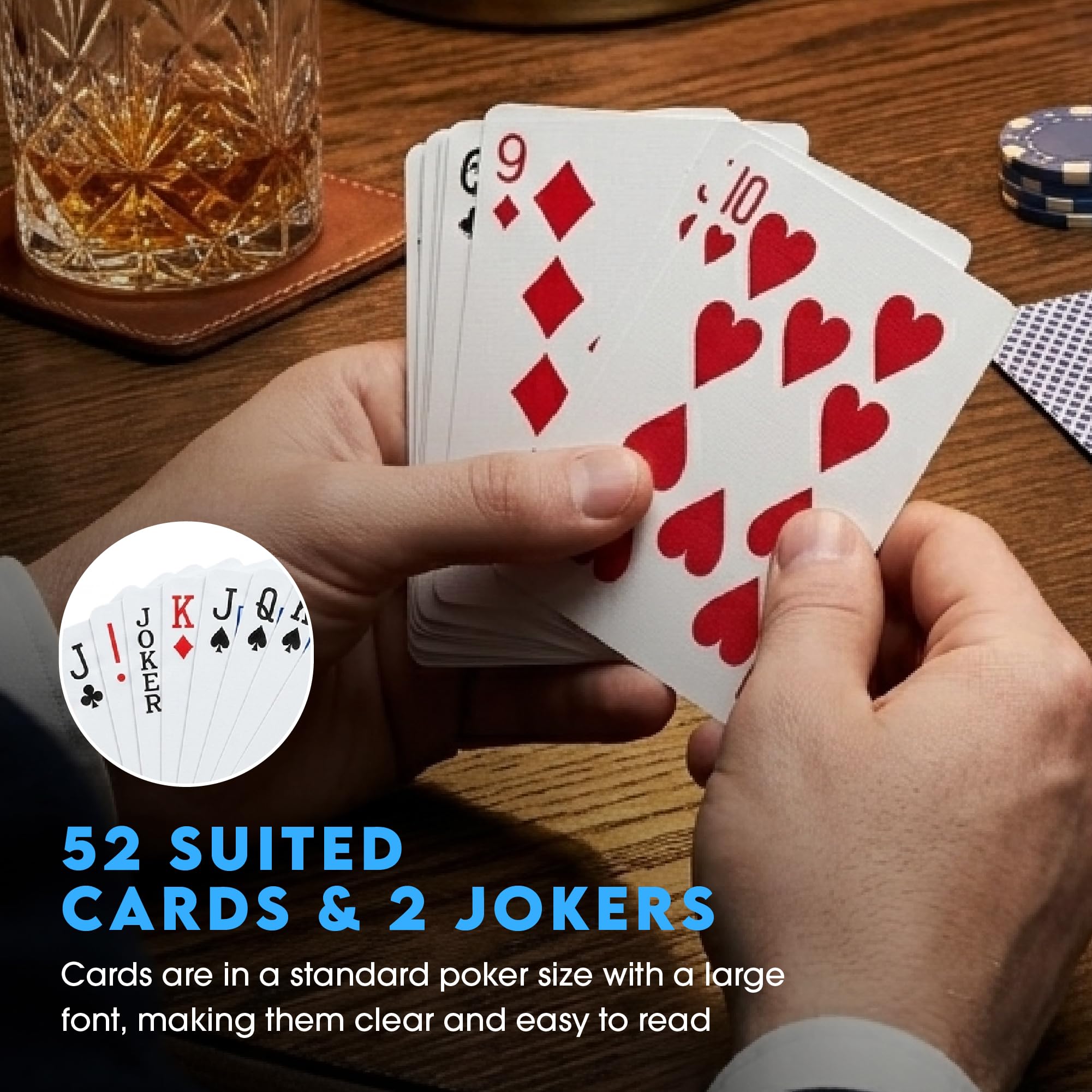 Regal Games Rockets – Jeu de cartes à jouer en vrac pour adultes et professionnels – 12 jeux standard, cartes de poker pour Blackjack, Euchre, Canasta – Taille poker, qualité casino, cartes de voyage