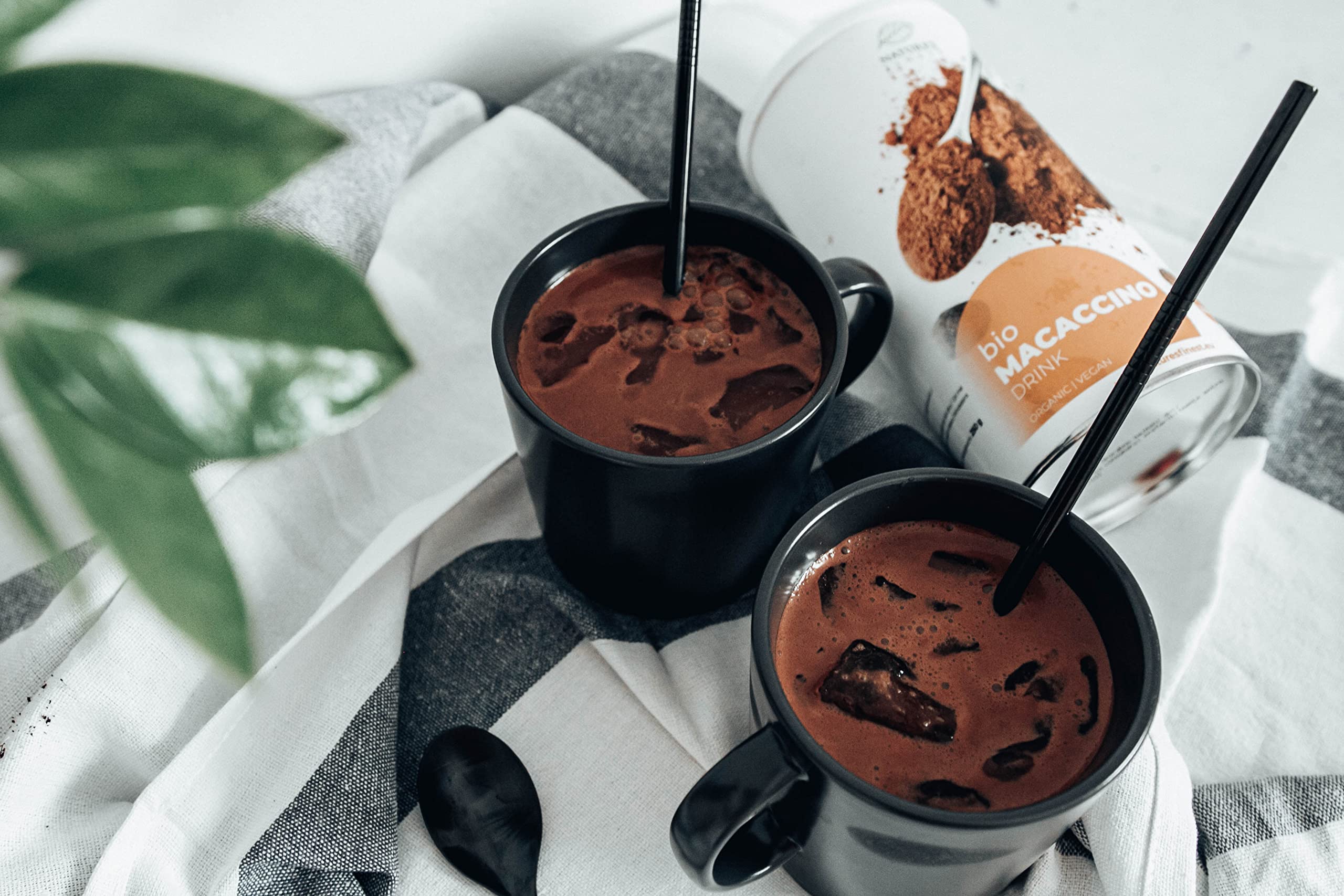 Nature's Finest Macaccino Bio, Mezcla en Polvo 1250 g (Paquete de 5) | cacao bio con maca peruana y azúcar de coco - alternativa al café sin cafeína añadida - sabor chocolate suave - vegano
