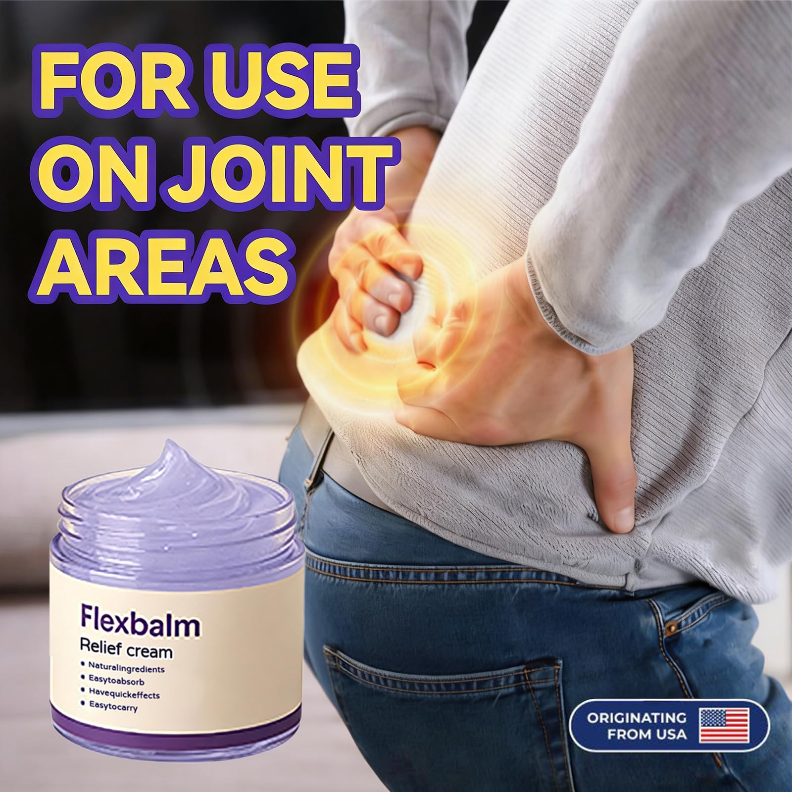 Flexbalm Rapid Joint Relief Gel - Advanced Relief Soothing Massage Gel, Flexbalm Rapid Joint Relief Cream for stiffness and soreness (1) — view 3