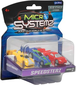 JOHN ADAMS | MICRO SYSTEMZ SPEEDSTERZ A set of 3 racing car style micro vehicles! | Toy Vehicles & Playsets | Die Cast Cars | Ages 4+