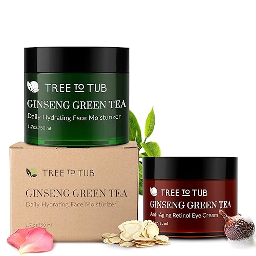 Tree to Tub Hidratante facial hidratante y crema de ojos para ojeras, hinchazón, arrugas, bolsas debajo de los ojos, ácido hialurónico a base de
